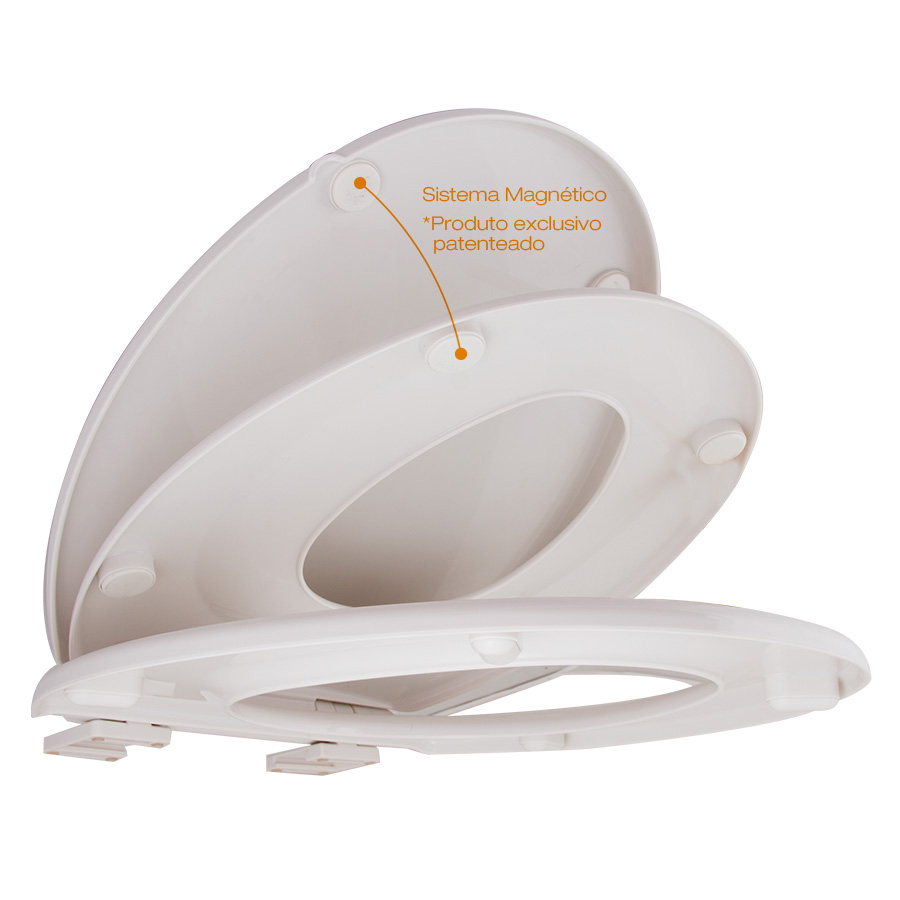3196-ASSENTO SANITÁRIO BRANCO MAGNETIC BABY CONFORT